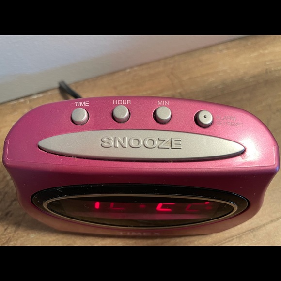 Pink Timex Nightstand Alarm Clock - Picture 2 of 6